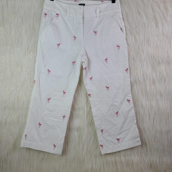 J. Crew Factory White Flamingo Capri High Rise - Picture 1 of 8